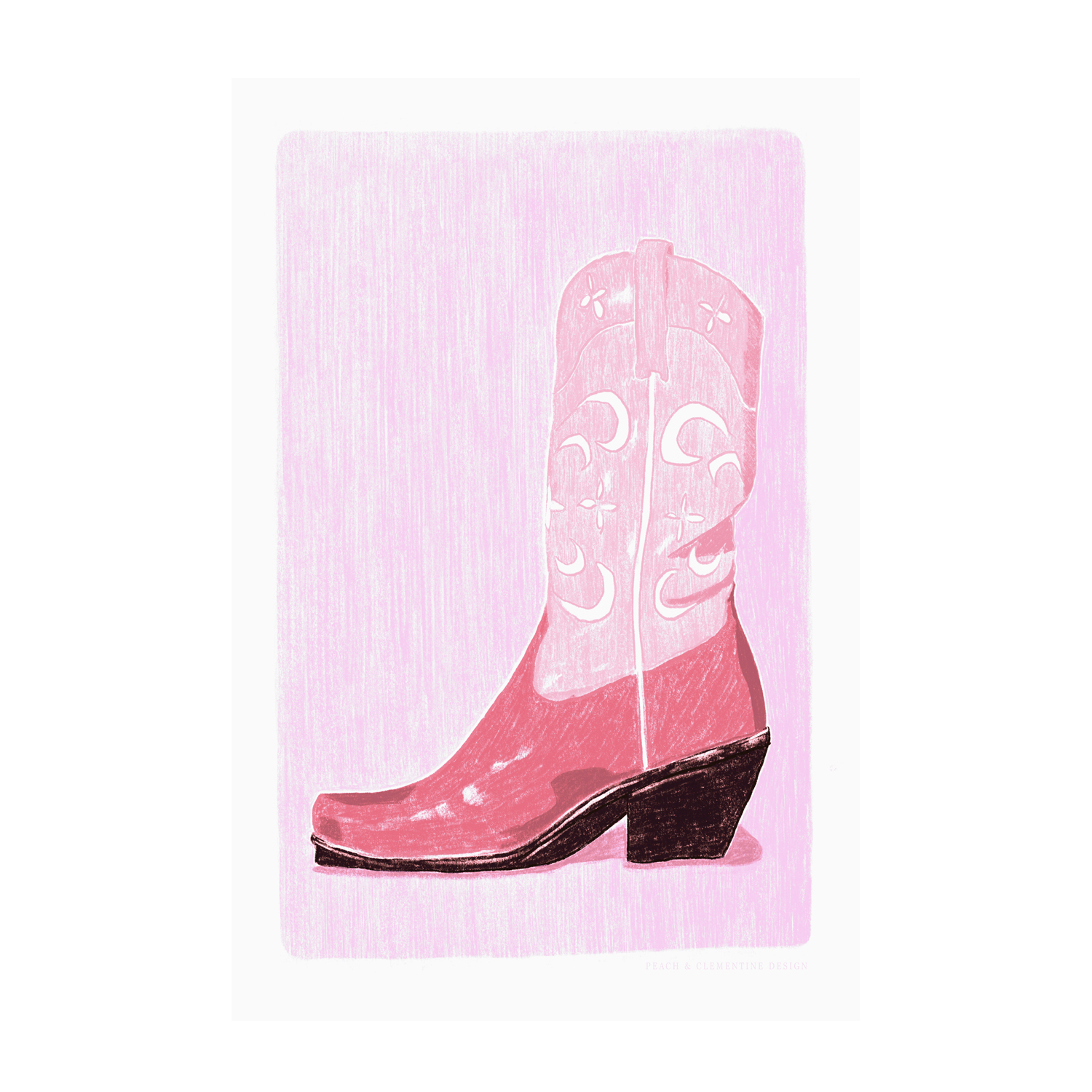 wall-art-print-canvas-poster-framed-Cowgirl Boot-1