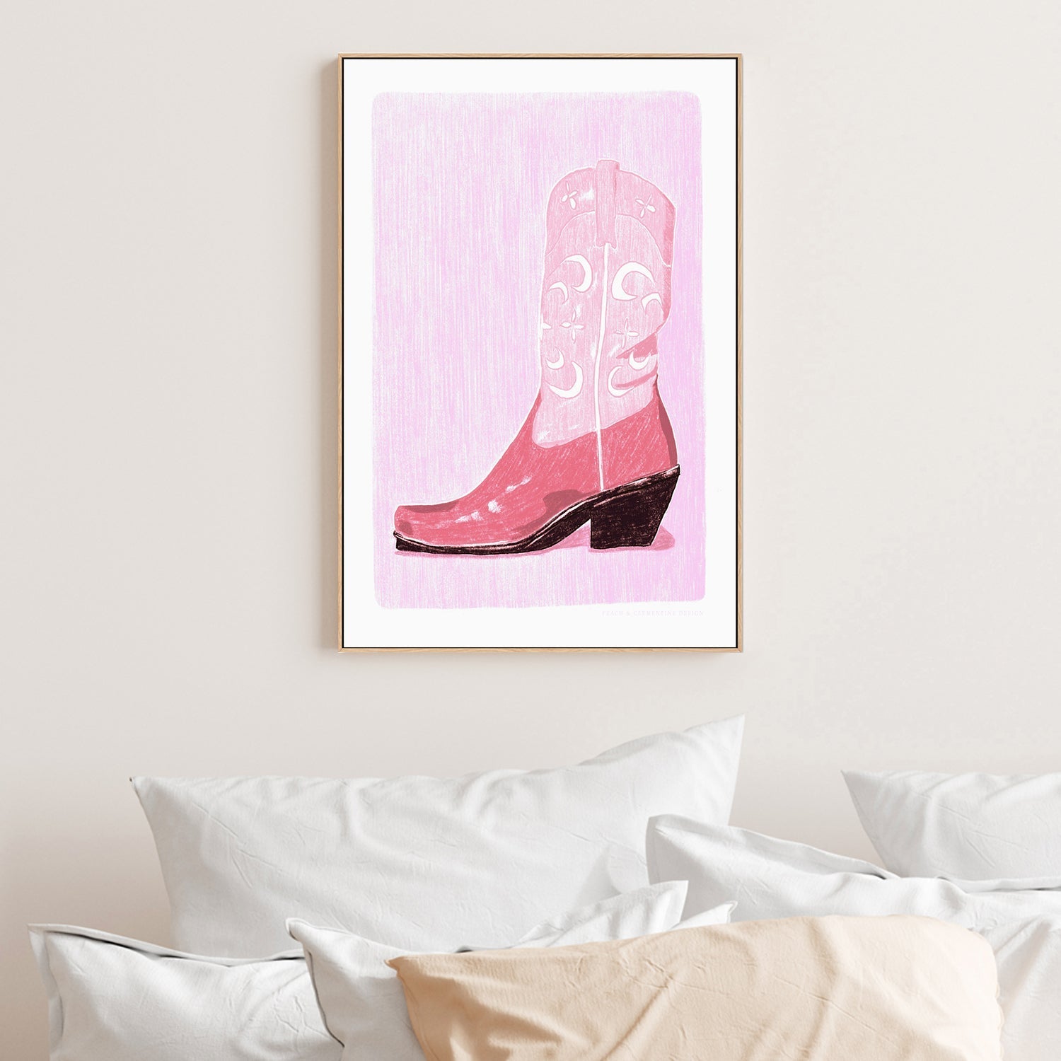 wall-art-print-canvas-poster-framed-Cowgirl Boot-2