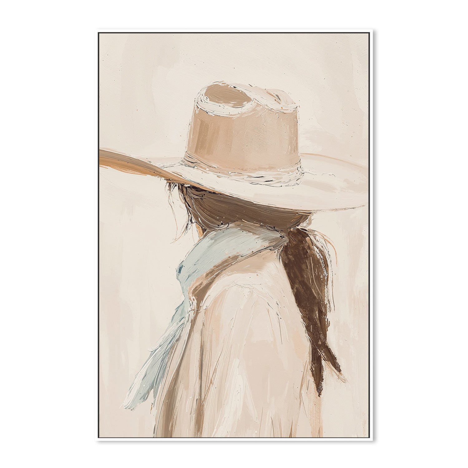 wall-art-print-canvas-poster-framed-Cowgirl, Brown Tones , By Lady Hana-5
