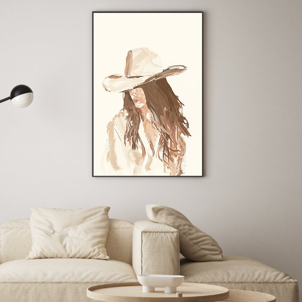 wall-art-print-canvas-poster-framed-Cowgirl Neutral , By Lady Hana-7