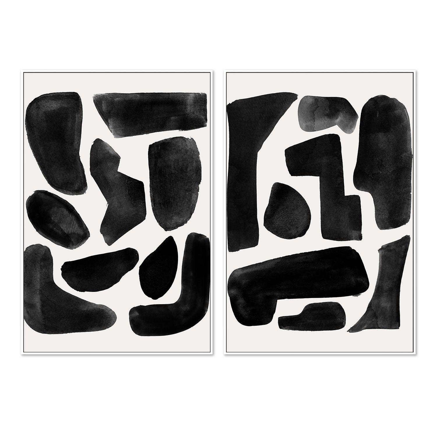 wall-art-print-canvas-poster-framed-Cozy Puzzle Abstract, Style A & B, Set Of 2 , By Aubrey-5