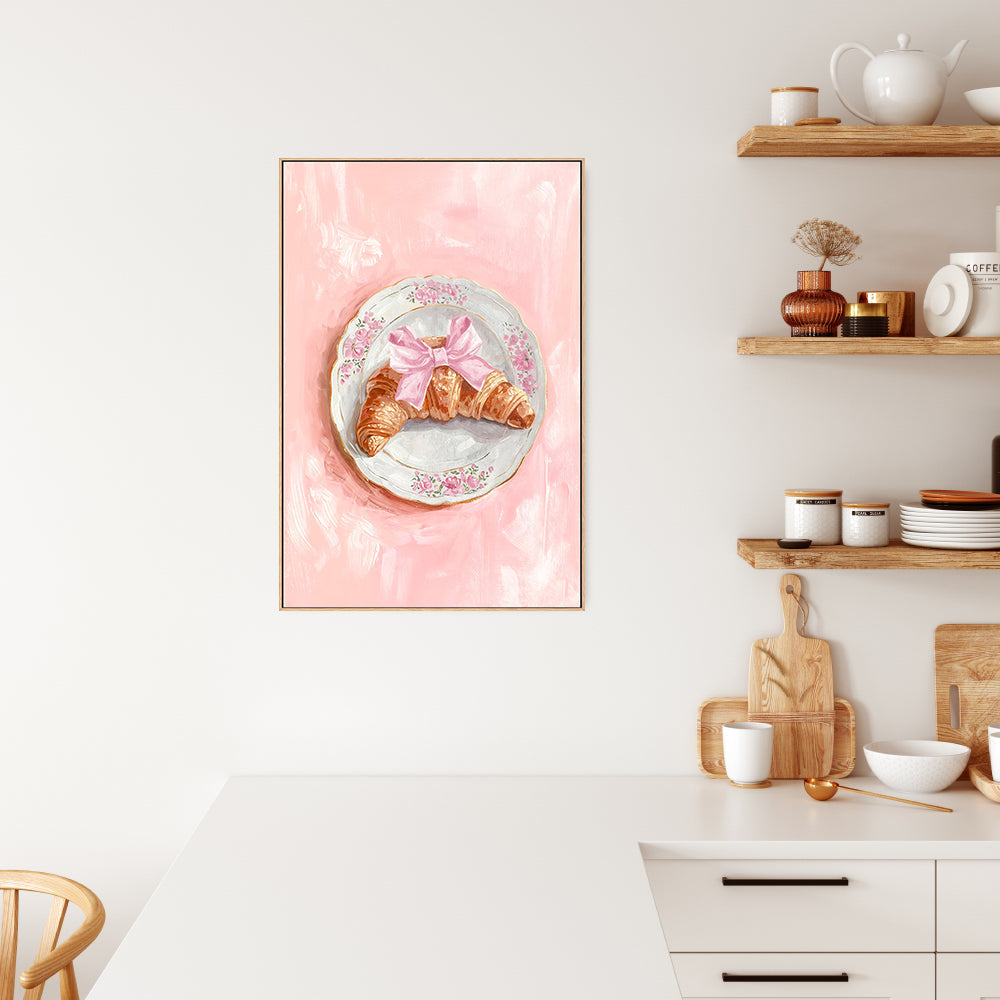 wall-art-print-canvas-poster-framed-Croissant, Style B , By Lady Hana-2