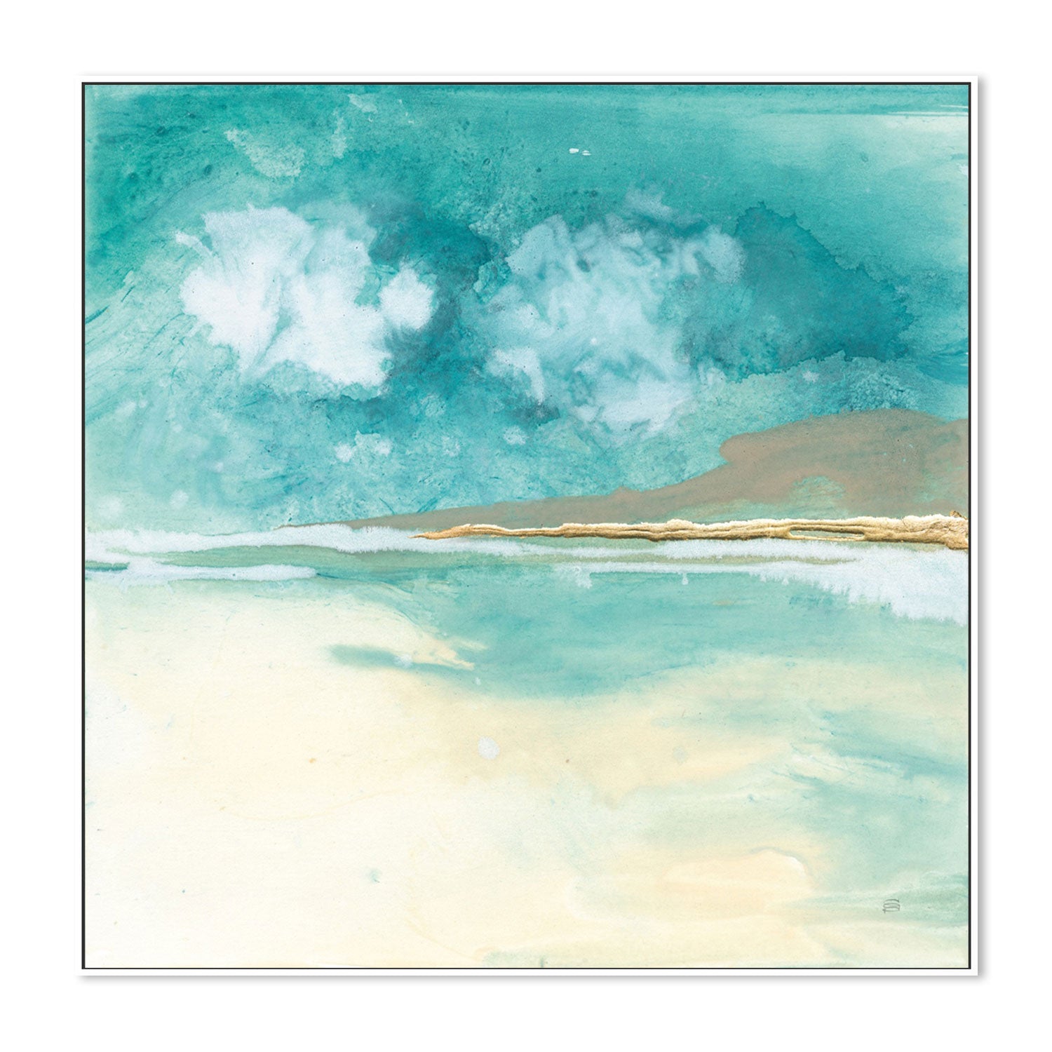 wall-art-print-canvas-poster-framed-Cumulus Emerald, Style A-by-Chris Paschke-Gioia Wall Art