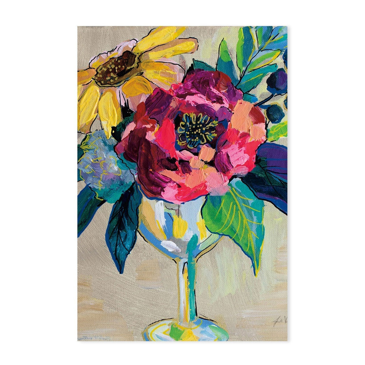 wall-art-print-canvas-poster-framed-Cup of Wine-by-Jeanette Vertentes-Gioia Wall Art