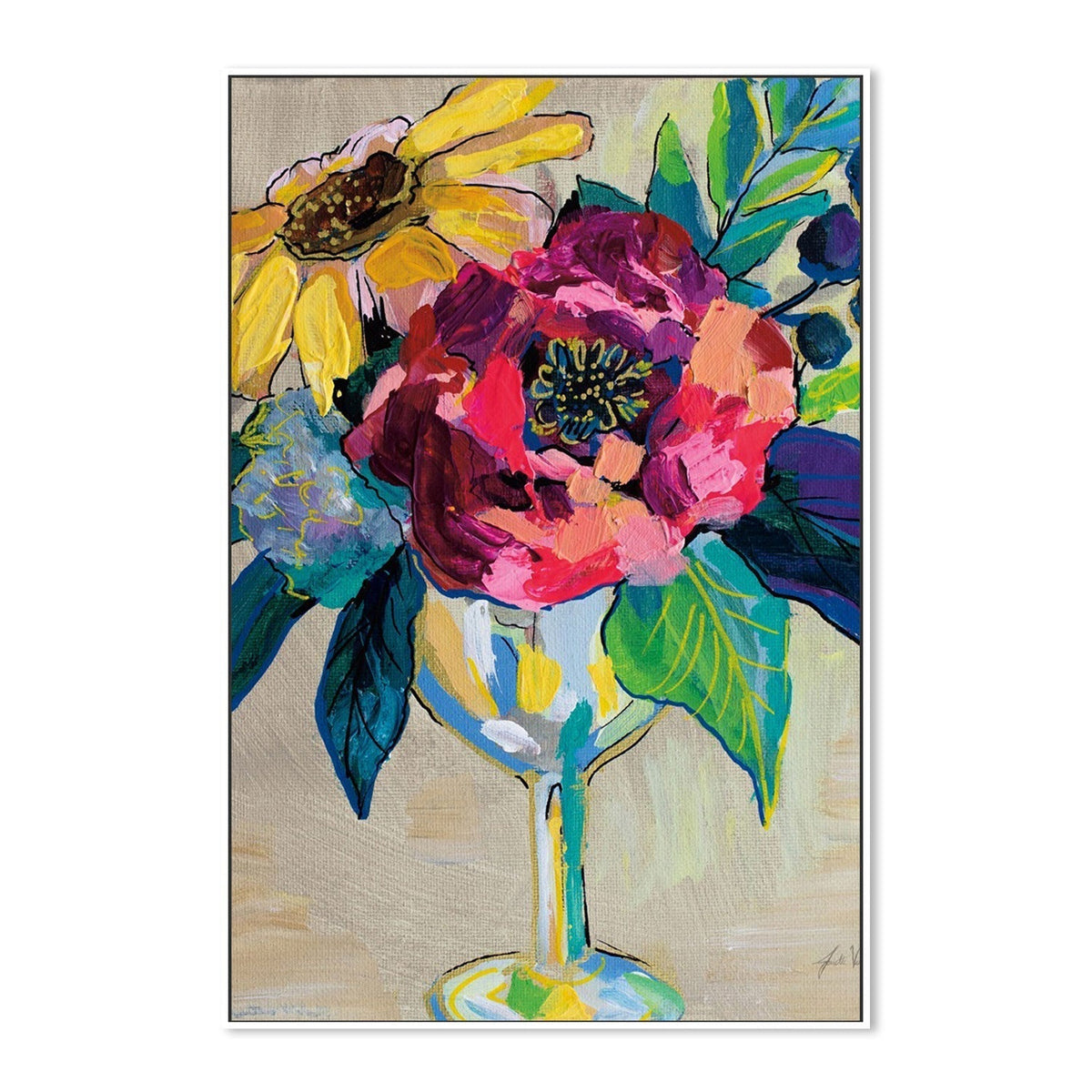 wall-art-print-canvas-poster-framed-Cup of Wine-by-Jeanette Vertentes-Gioia Wall Art