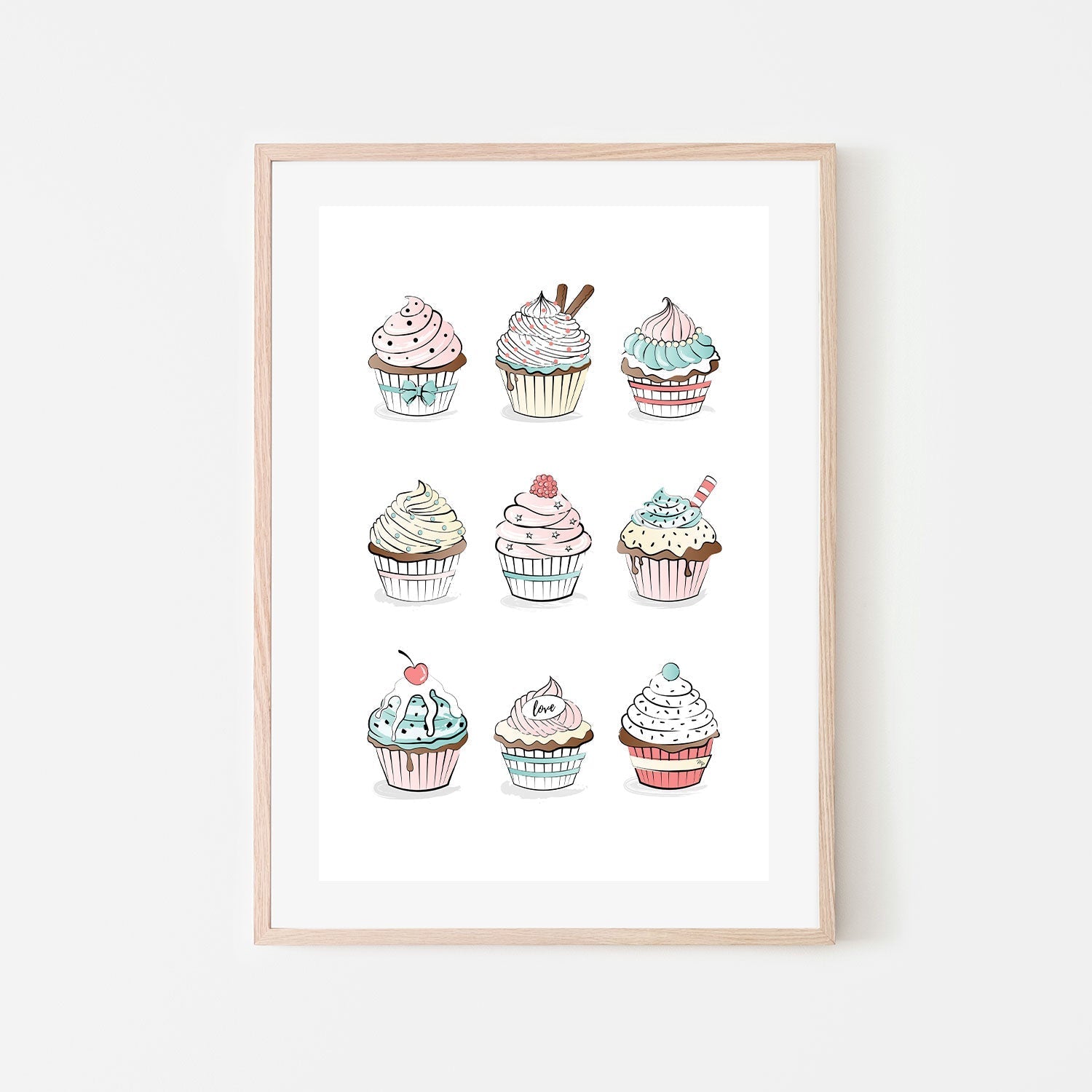 wall-art-print-canvas-poster-framed-Cupcakes-GIOIA-WALL-ART