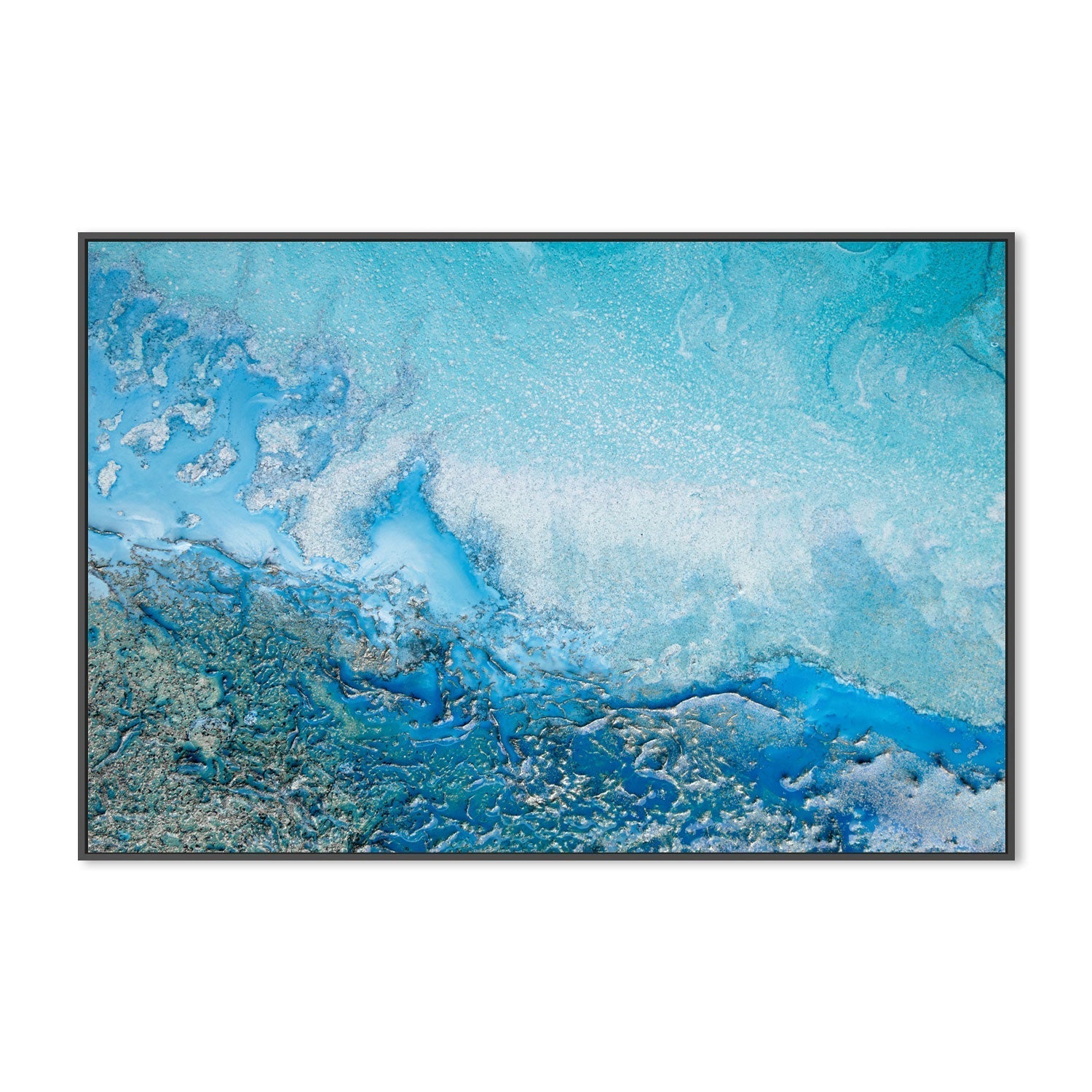 wall-art-print-canvas-poster-framed-Cyan Water , By Petra Meikle-GIOIA-WALL-ART