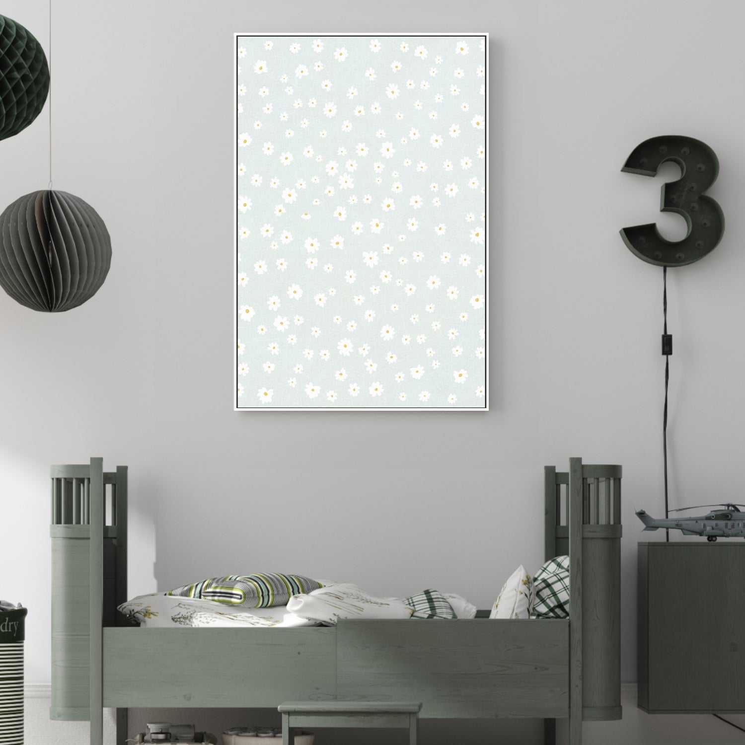 wall-art-print-canvas-poster-framed-Daisies in the Garden , By Leah Straatsma-2