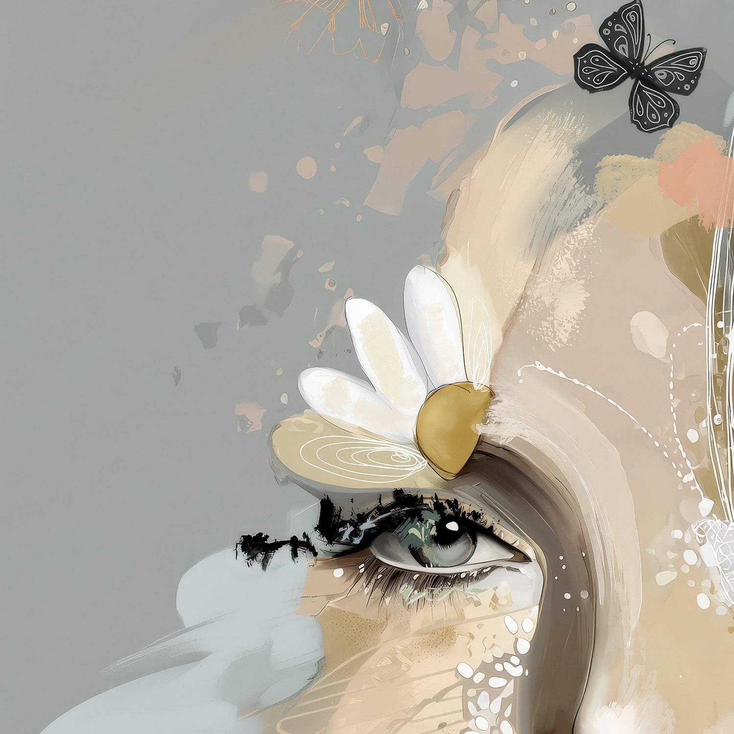 wall-art-print-canvas-poster-framed-Daisy, Style B-10