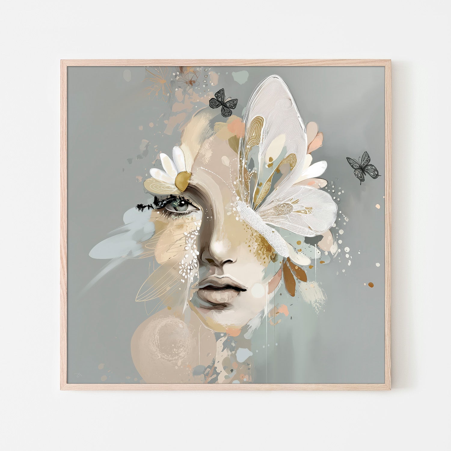 wall-art-print-canvas-poster-framed-Daisy, Style B-6