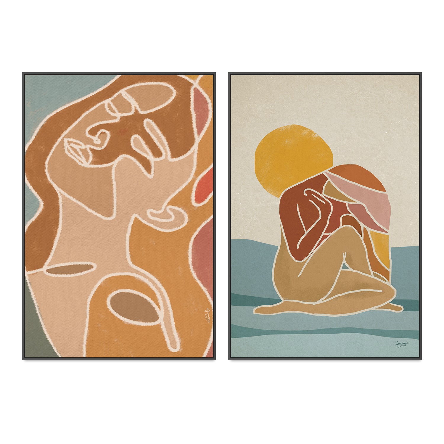 wall-art-print-canvas-poster-framed-Dana, Venilia, Set Of 2-by-Junia Kall-Gioia Wall Art