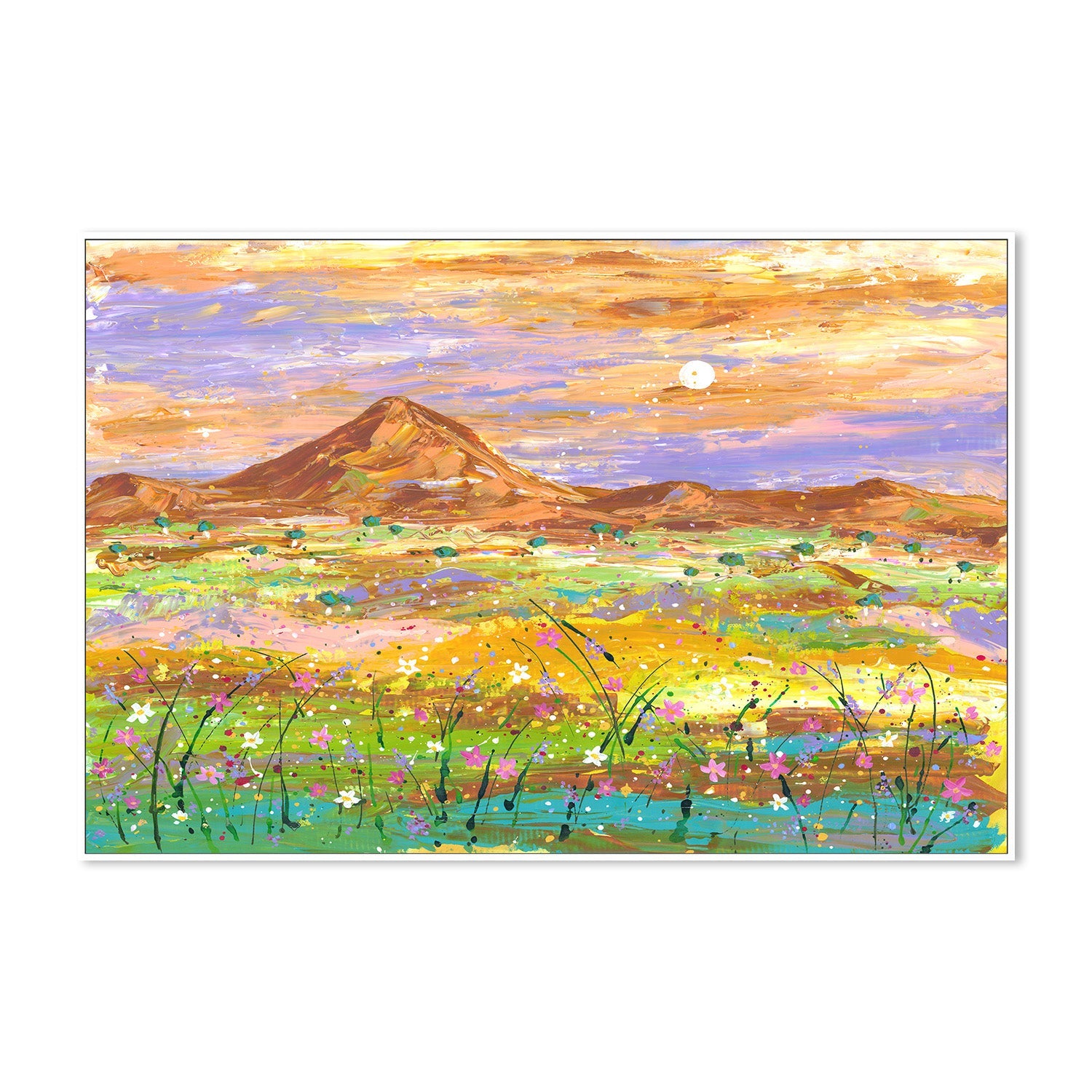 wall-art-print-canvas-poster-framed-Dancing Amidst Wildflowers in the Early Morning-5