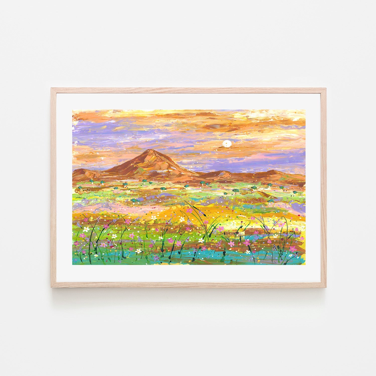 wall-art-print-canvas-poster-framed-Dancing Amidst Wildflowers in the Early Morning-6