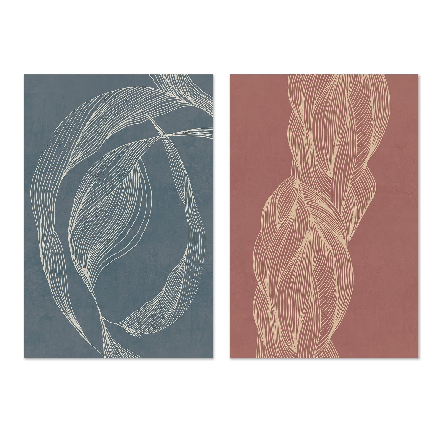wall-art-print-canvas-poster-framed-Dancing And Interlacing Lines, Set Of 2-GIOIA-WALL-ART