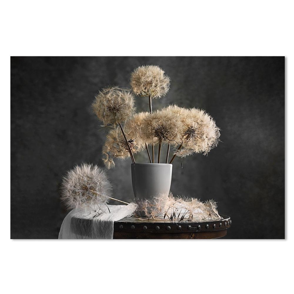 Dandelion Seed Pod, by Lydia Jacobs-Framed-Canvas-Print-Poster-Gioia Wall Art