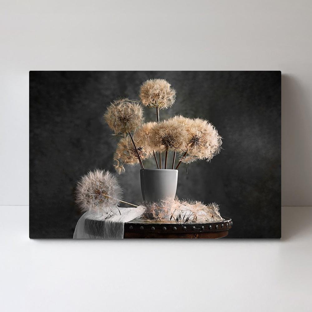 Dandelion Seed Pod, by Lydia Jacobs-Framed-Canvas-Print-Poster-Gioia Wall Art