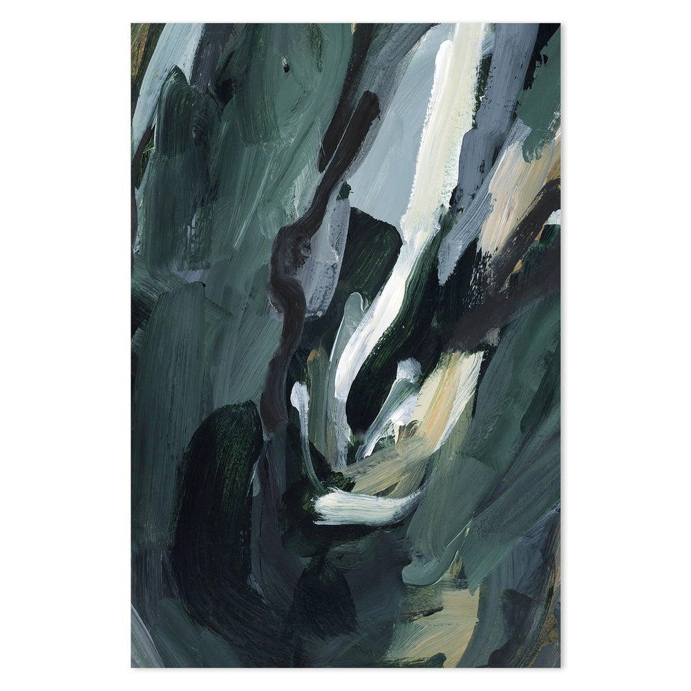 wall-art-print-canvas-poster-framed-Dark Green Abstract, Style A-by-Emily Wood-Gioia Wall Art