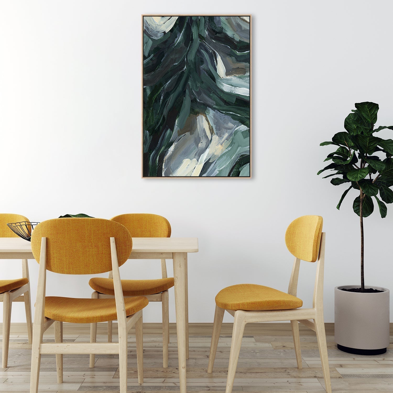 wall-art-print-canvas-poster-framed-Dark Green Abstract, Style C-by-Emily Wood-Gioia Wall Art