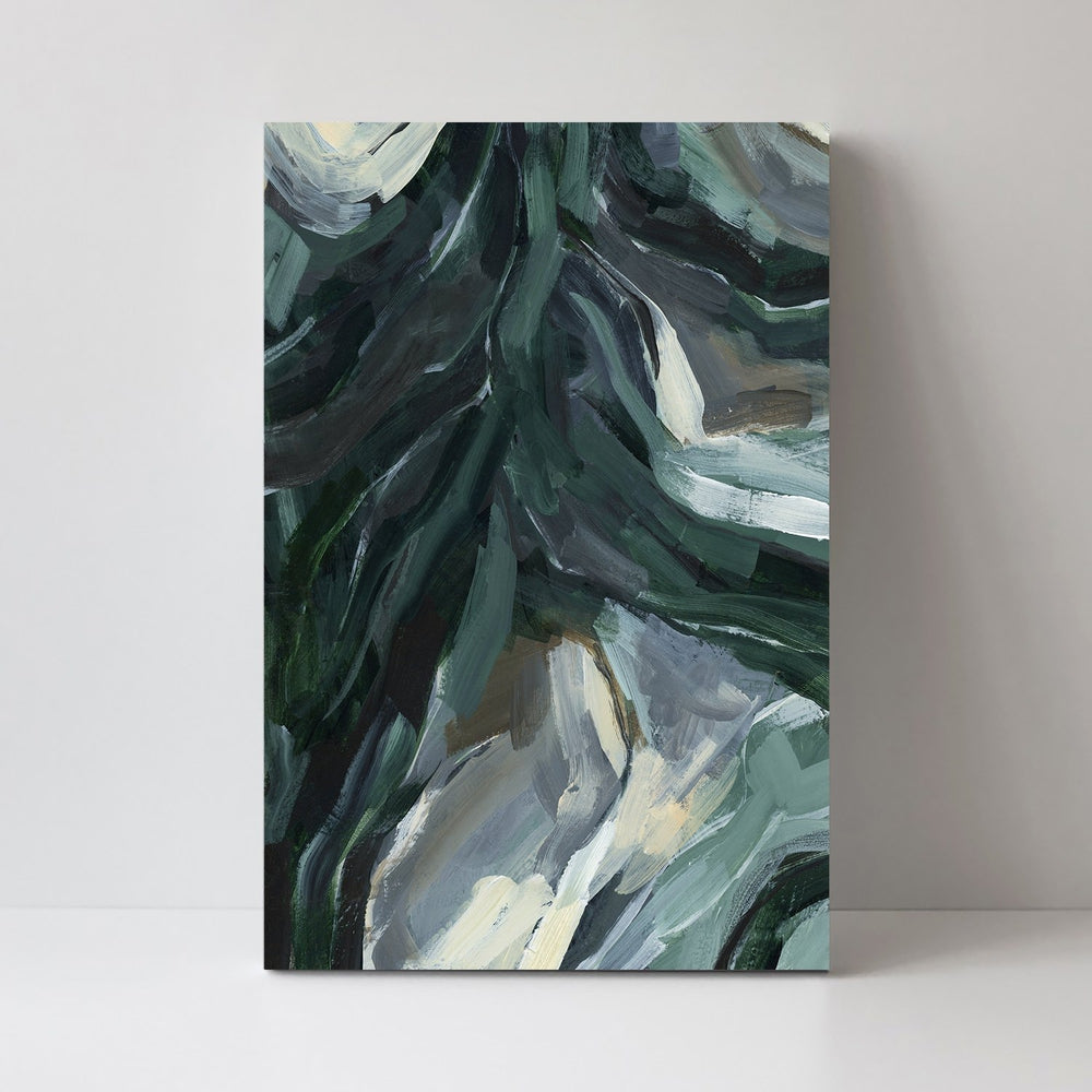 wall-art-print-canvas-poster-framed-Dark Green Abstract, Style C-by-Emily Wood-Gioia Wall Art
