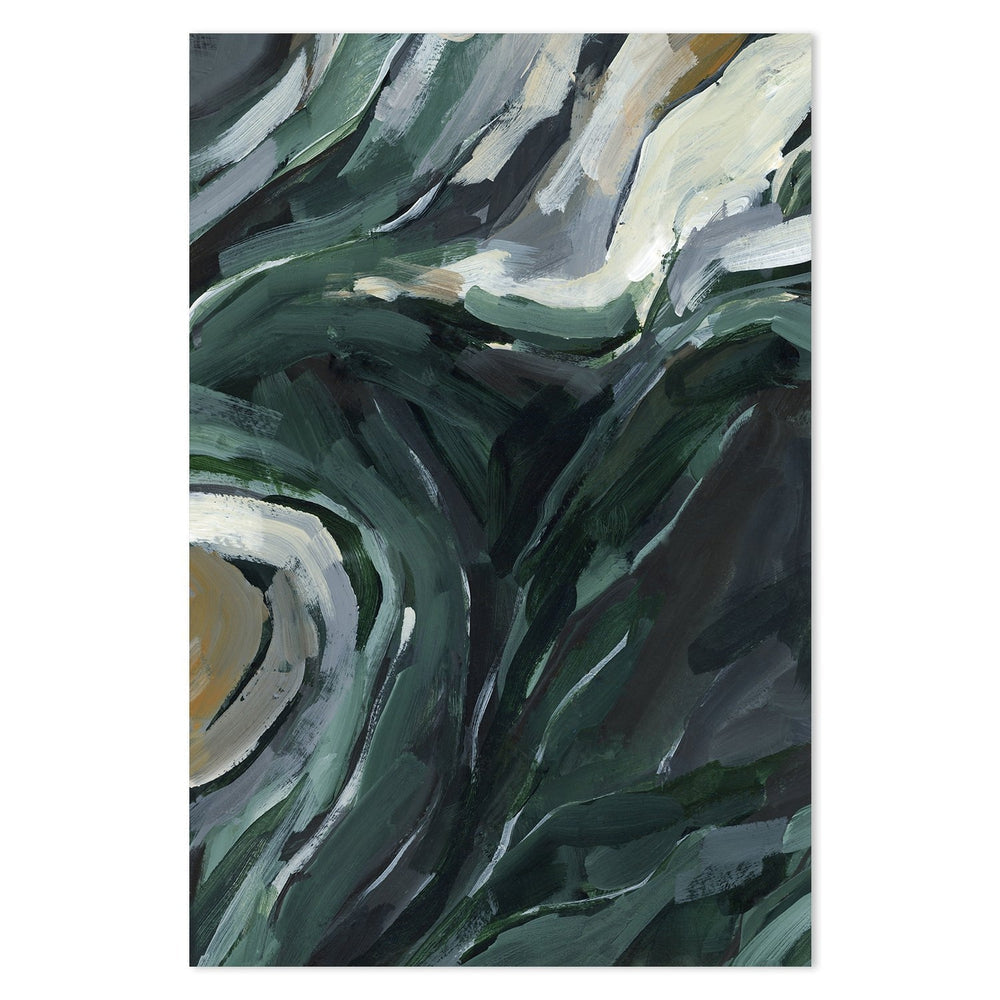 wall-art-print-canvas-poster-framed-Dark Green Abstract, Style D-by-Emily Wood-Gioia Wall Art