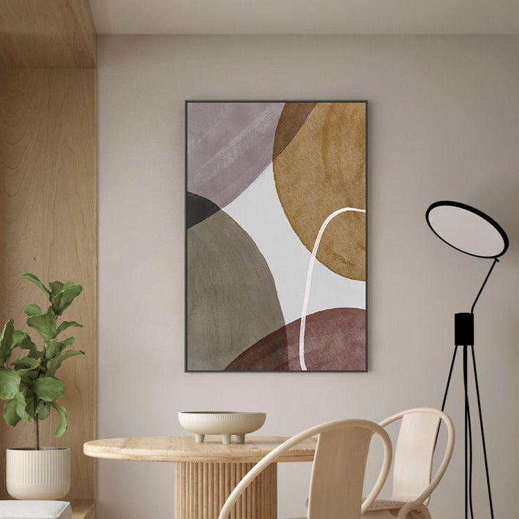 wall-art-print-canvas-poster-framed-Dark Overlapping Circles, By Mareike Bohmer-GIOIA-WALL-ART