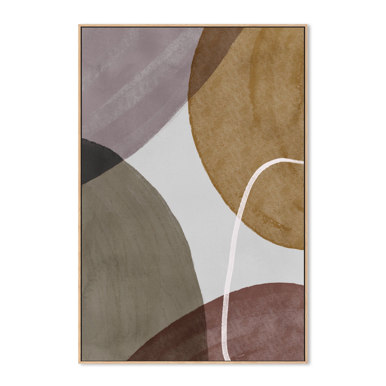 wall-art-print-canvas-poster-framed-Dark Overlapping Circles, By Mareike Bohmer-GIOIA-WALL-ART