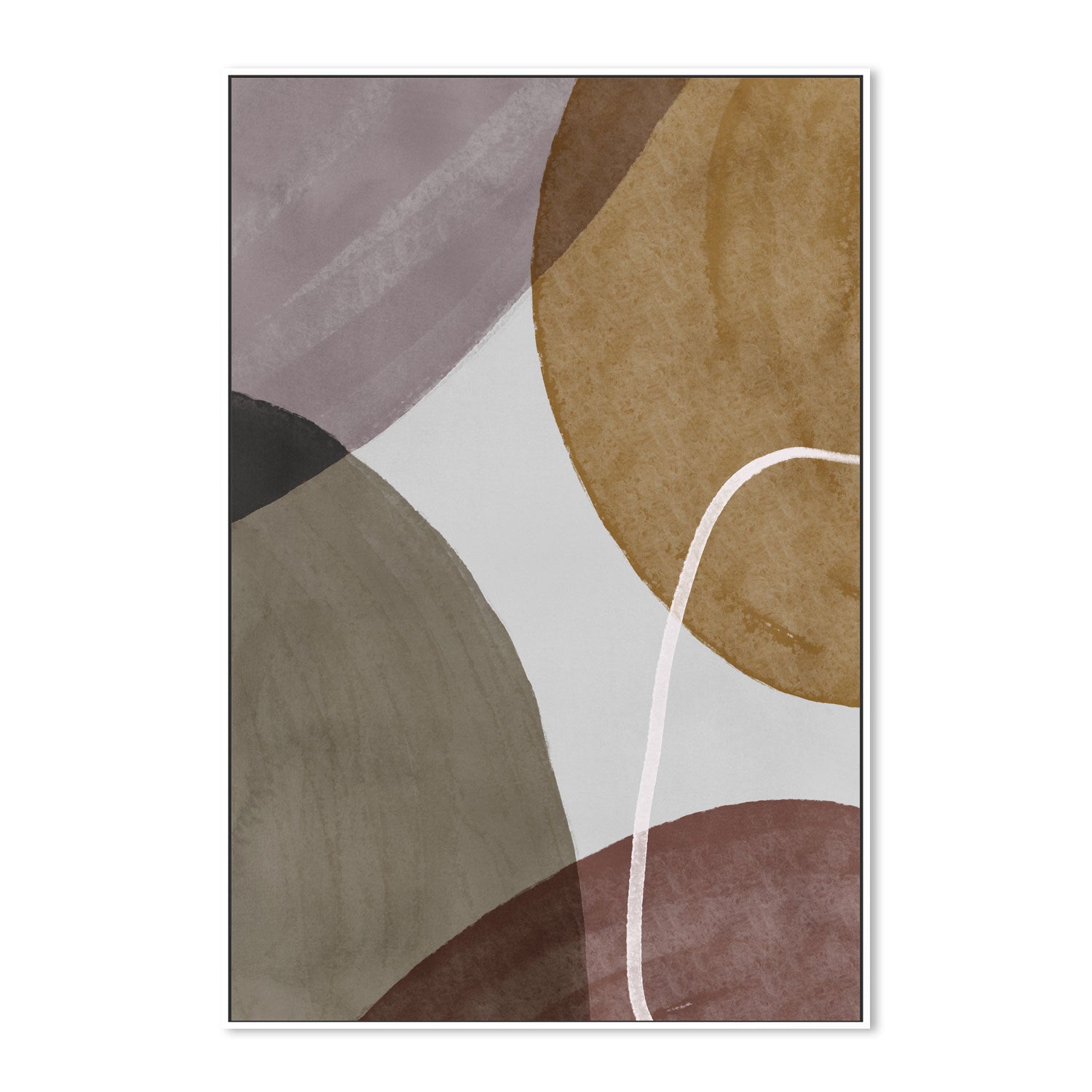 wall-art-print-canvas-poster-framed-Dark Overlapping Circles, By Mareike Bohmer-GIOIA-WALL-ART