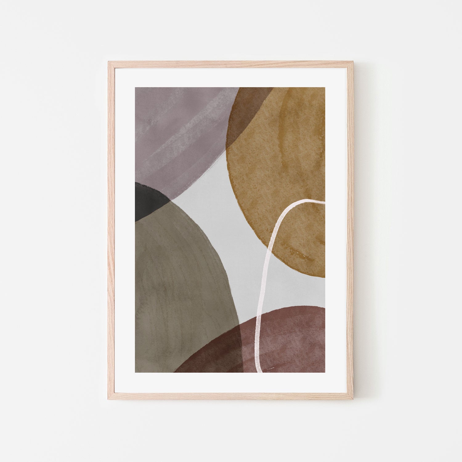 wall-art-print-canvas-poster-framed-Dark Overlapping Circles, By Mareike Bohmer-GIOIA-WALL-ART