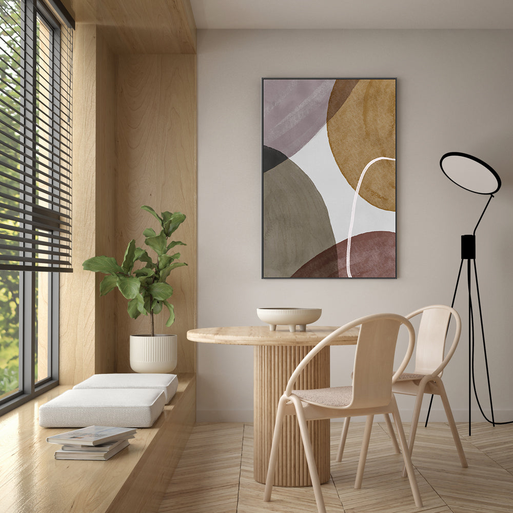 wall-art-print-canvas-poster-framed-Dark Overlapping Circles, By Mareike Bohmer-GIOIA-WALL-ART