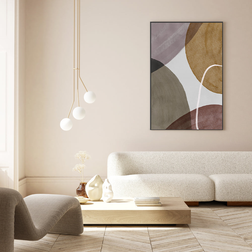 wall-art-print-canvas-poster-framed-Dark Overlapping Circles, By Mareike Bohmer-GIOIA-WALL-ART