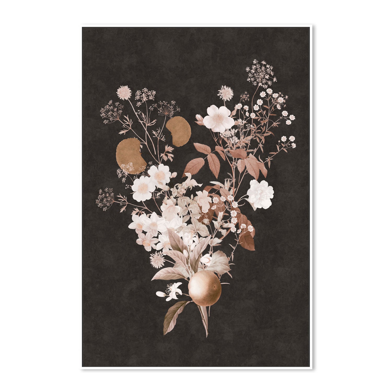 wall-art-print-canvas-poster-framed-Dark Vintage Floral, Style D , By Nina Blue-5