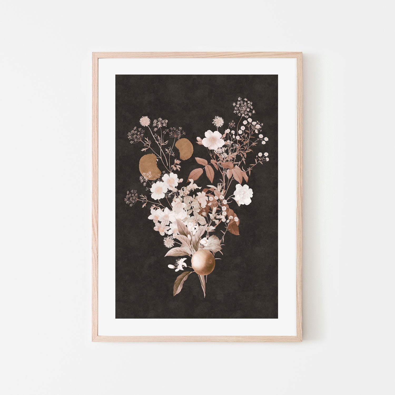 wall-art-print-canvas-poster-framed-Dark Vintage Floral, Style D , By Nina Blue-6