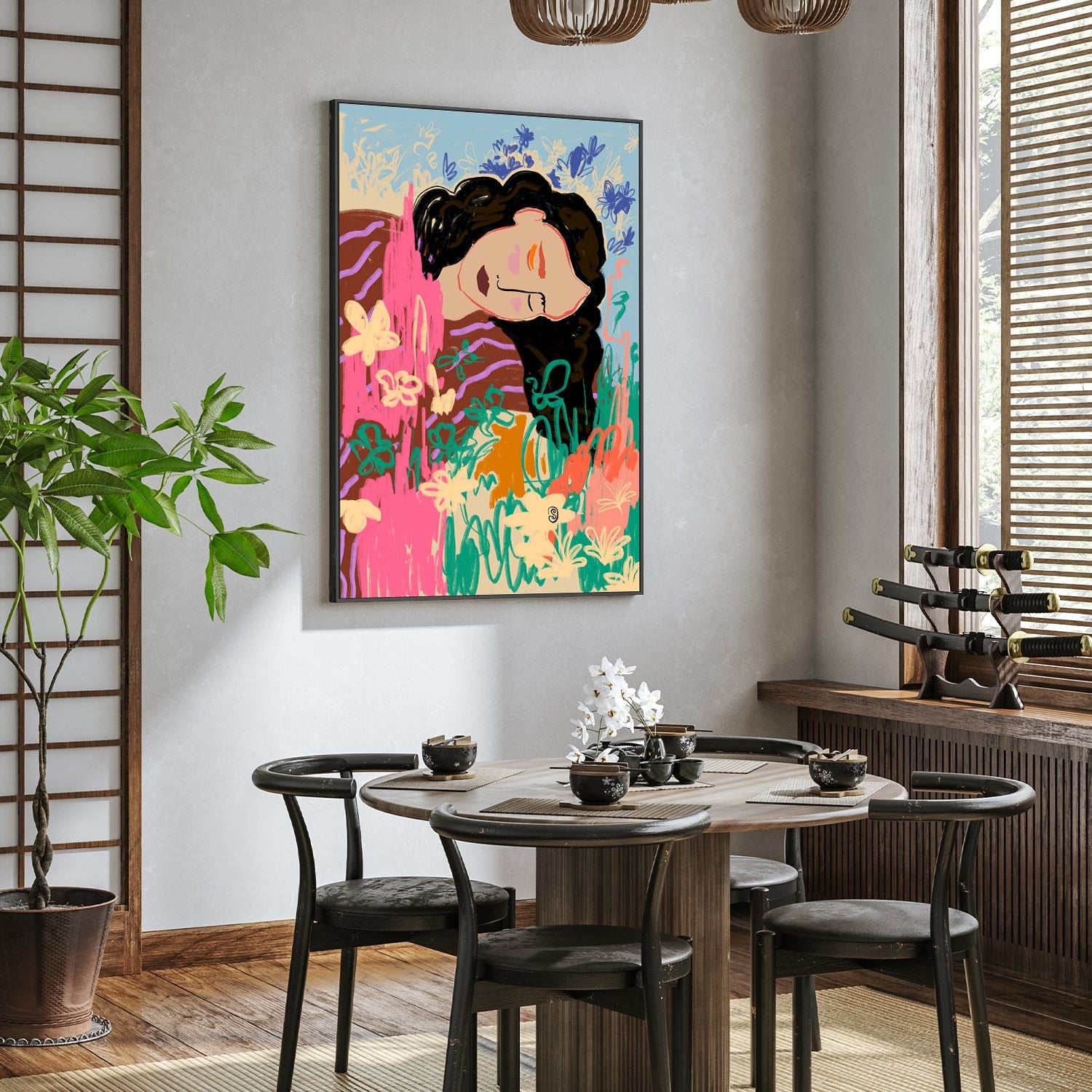 wall-art-print-canvas-poster-framed-Day Dreaming , By Sandra Poliakov-7