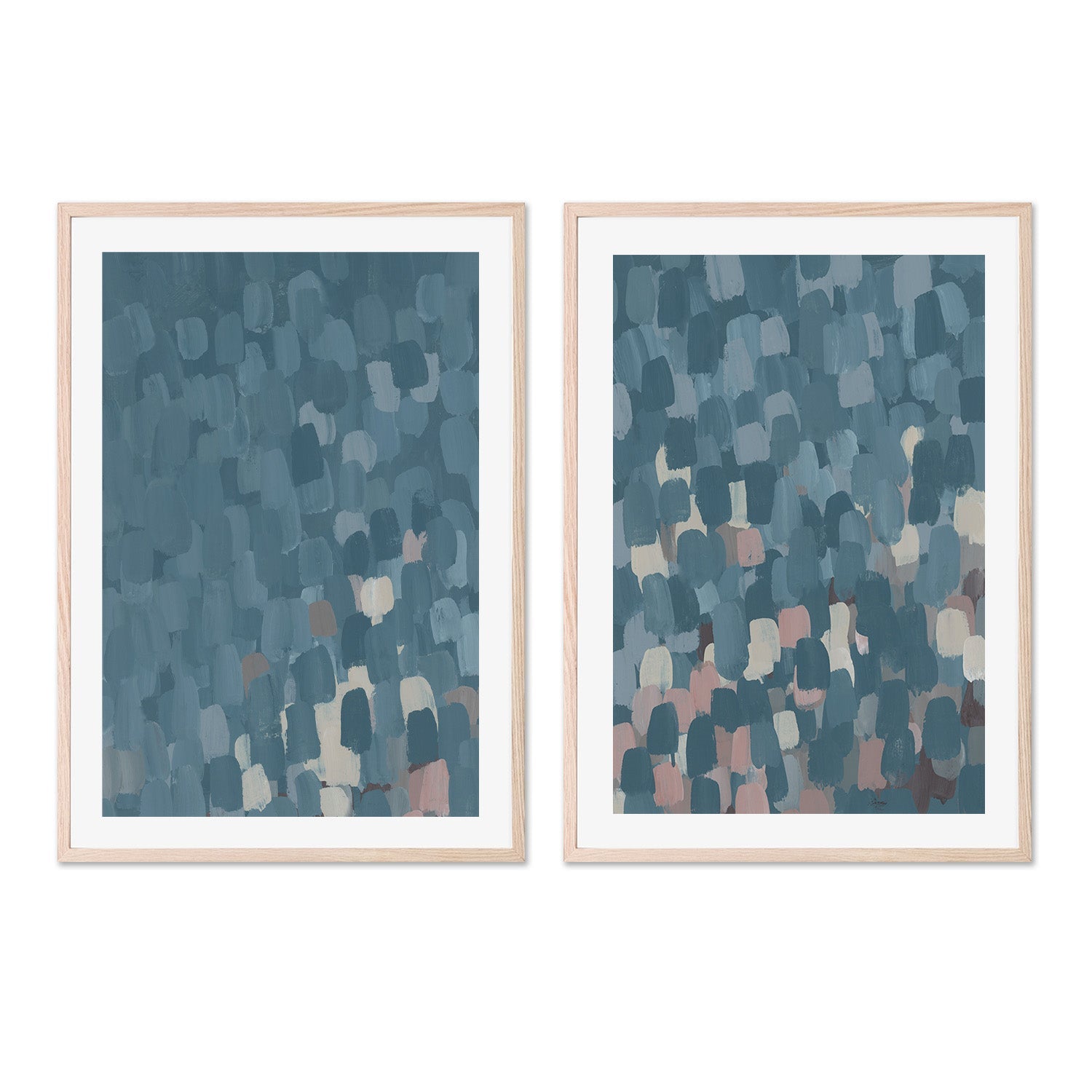 wall-art-print-canvas-poster-framed-Deep Sea Blue, Style A & B, Set Of 2 , By Emily Wood-6