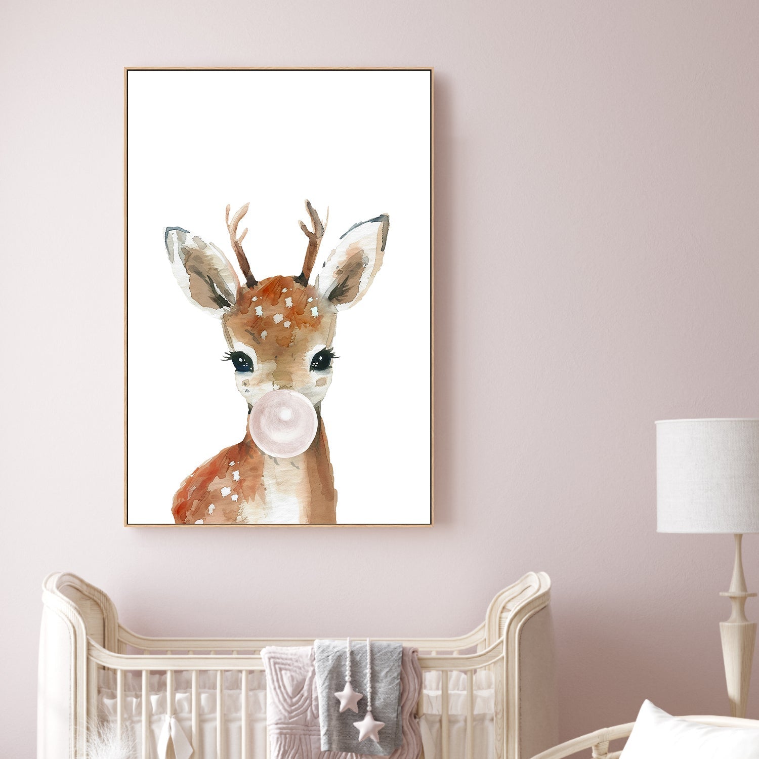 wall-art-print-canvas-poster-framed-Deer, Style A , By At Viv Home Prints-2