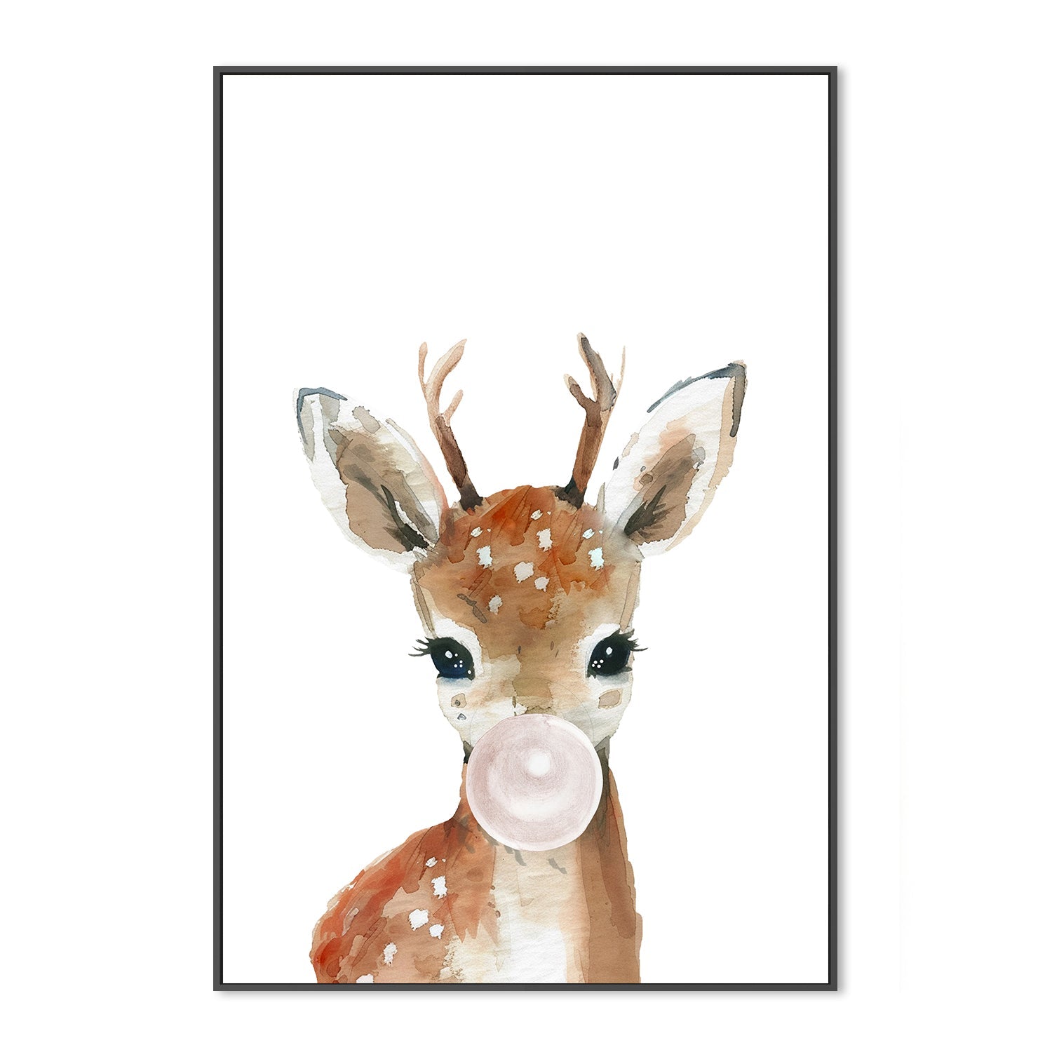 wall-art-print-canvas-poster-framed-Deer, Style A , By At Viv Home Prints-3