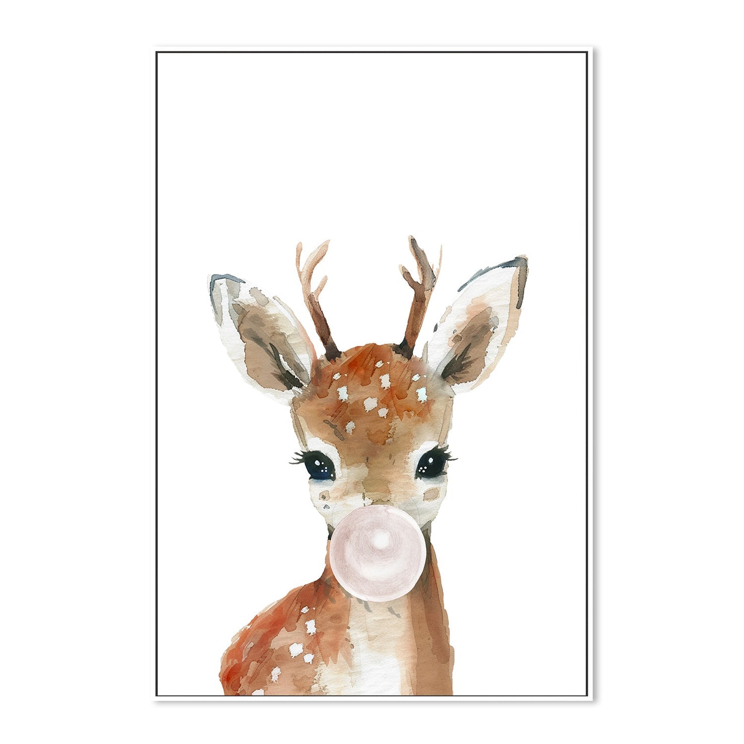 wall-art-print-canvas-poster-framed-Deer, Style A , By At Viv Home Prints-5