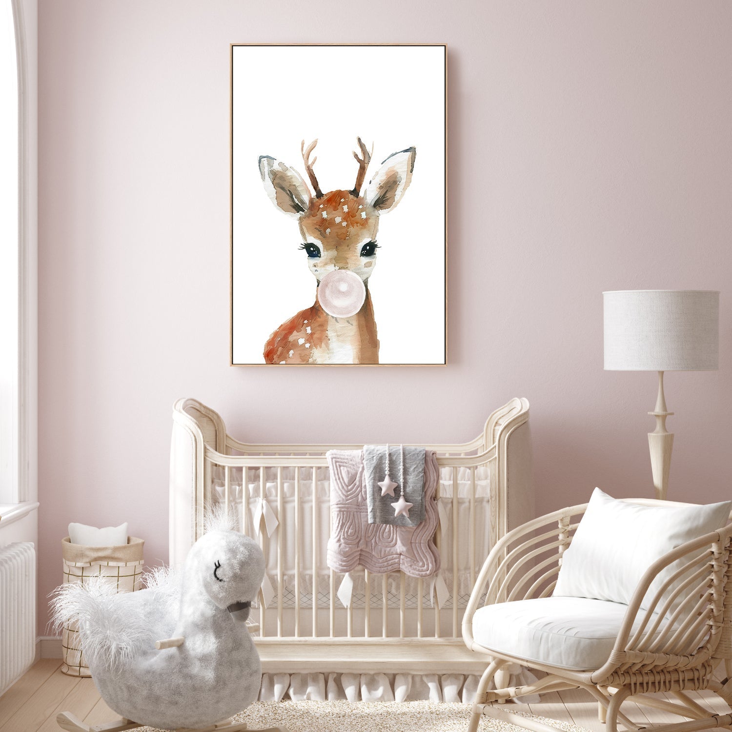 wall-art-print-canvas-poster-framed-Deer, Style A , By At Viv Home Prints-7