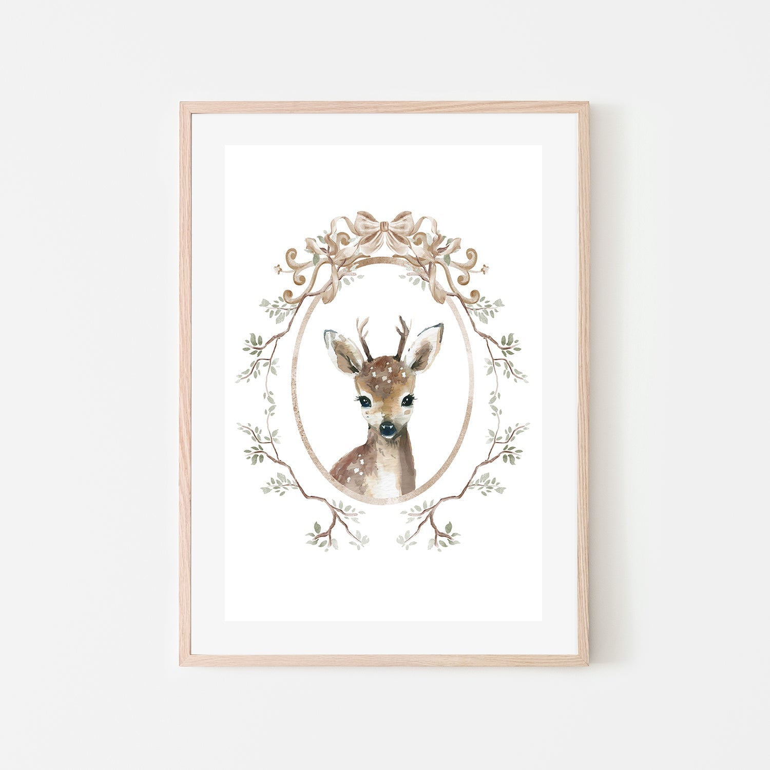 wall-art-print-canvas-poster-framed-Deer, Style B , By At Viv Home Prints-6