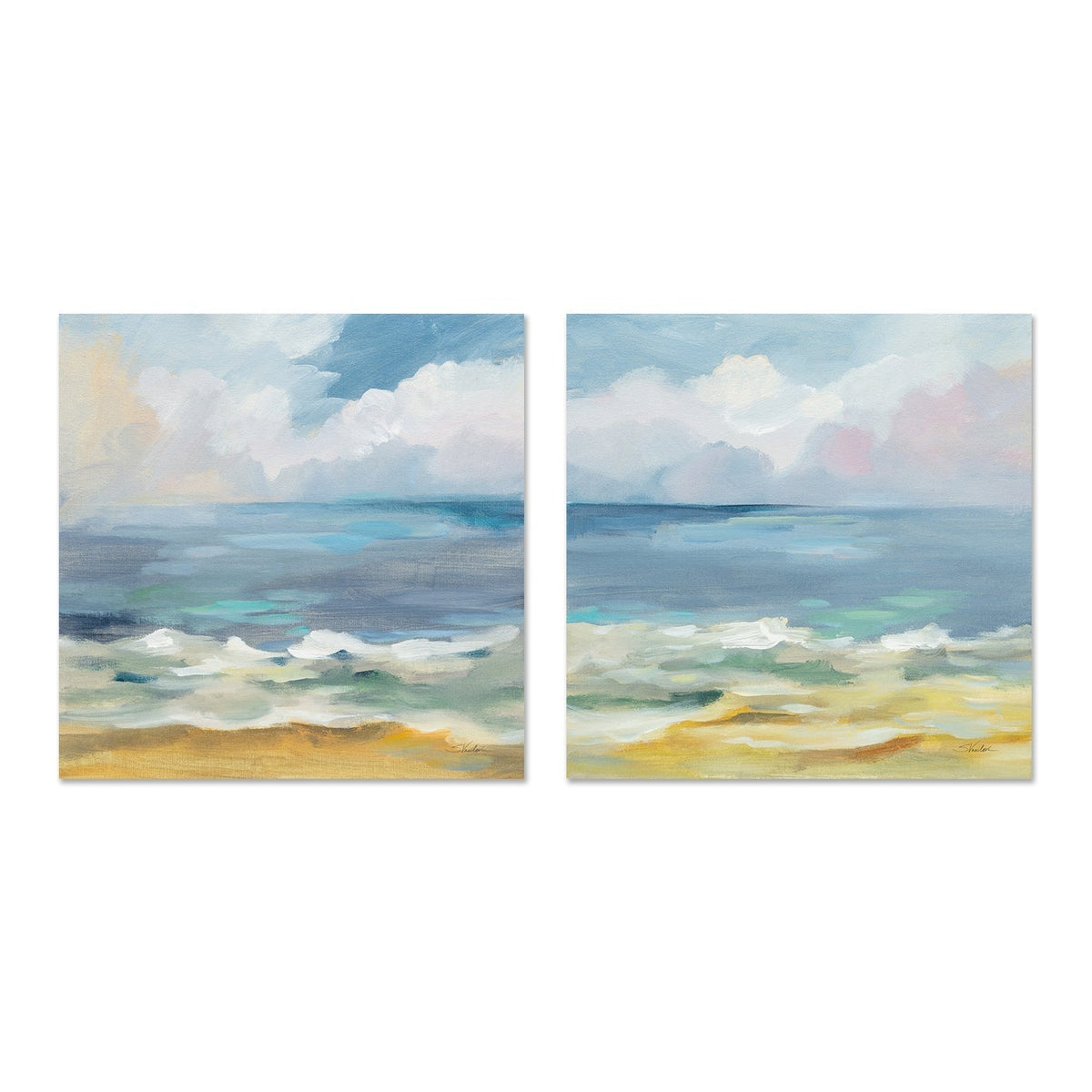 wall-art-print-canvas-poster-framed-Del Mar Sky, Set of 2-by-Silvia Vassileva-Gioia Wall Art