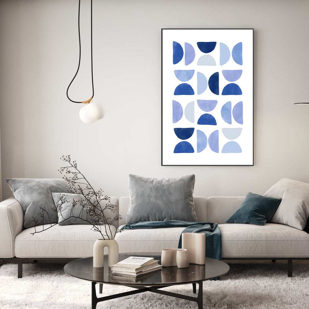 wall-art-print-canvas-poster-framed-Delicate Balance In Shades Of Blue , By Elena Ristova-GIOIA-WALL-ART