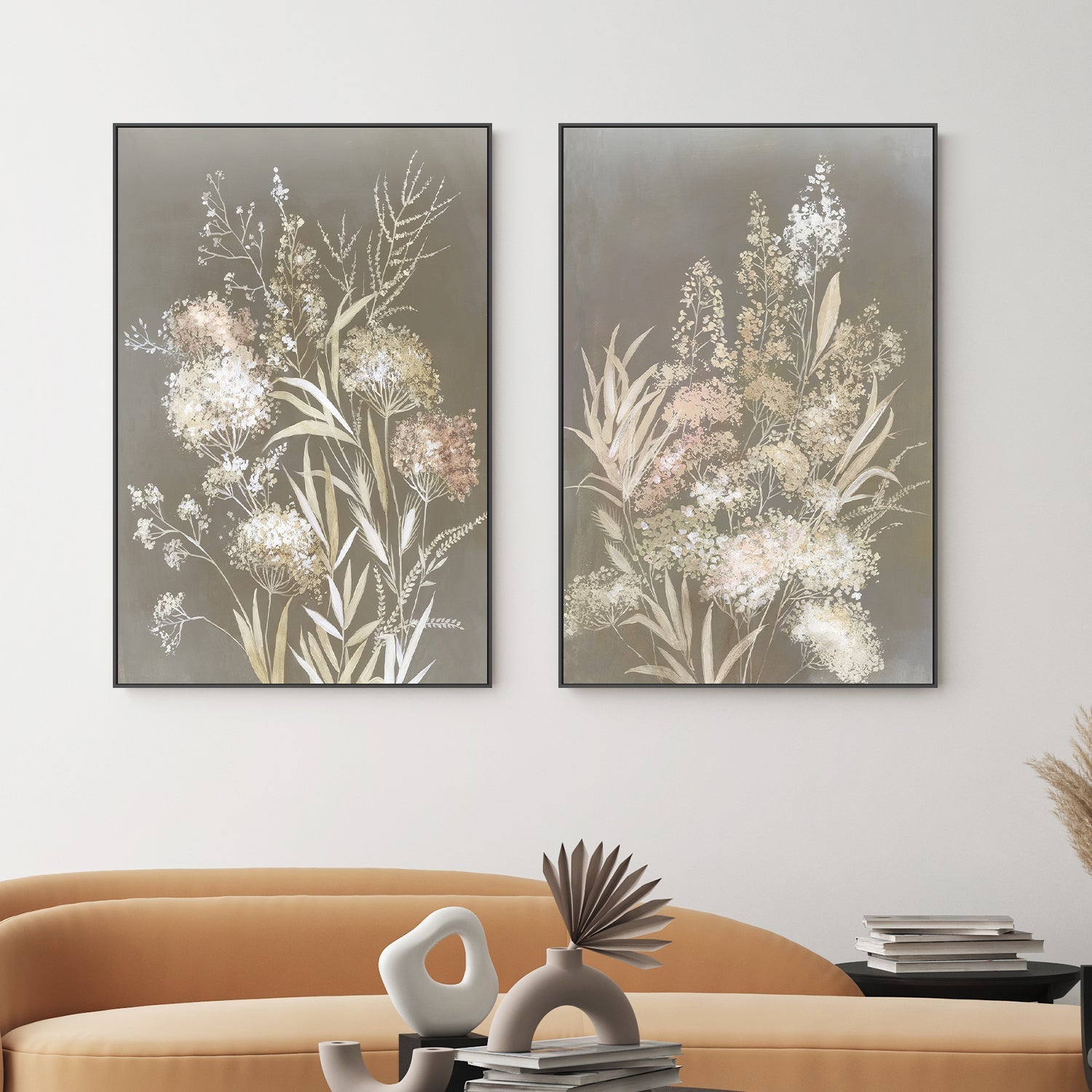 wall-art-print-canvas-poster-framed-Delicate Bunch, Style A & B, Set Of 2 , By Asia Jensen-2