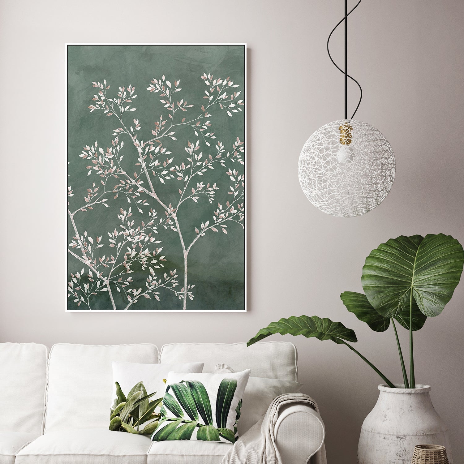 wall-art-print-canvas-poster-framed-Delicate Tree, Style B , By Aria K-7