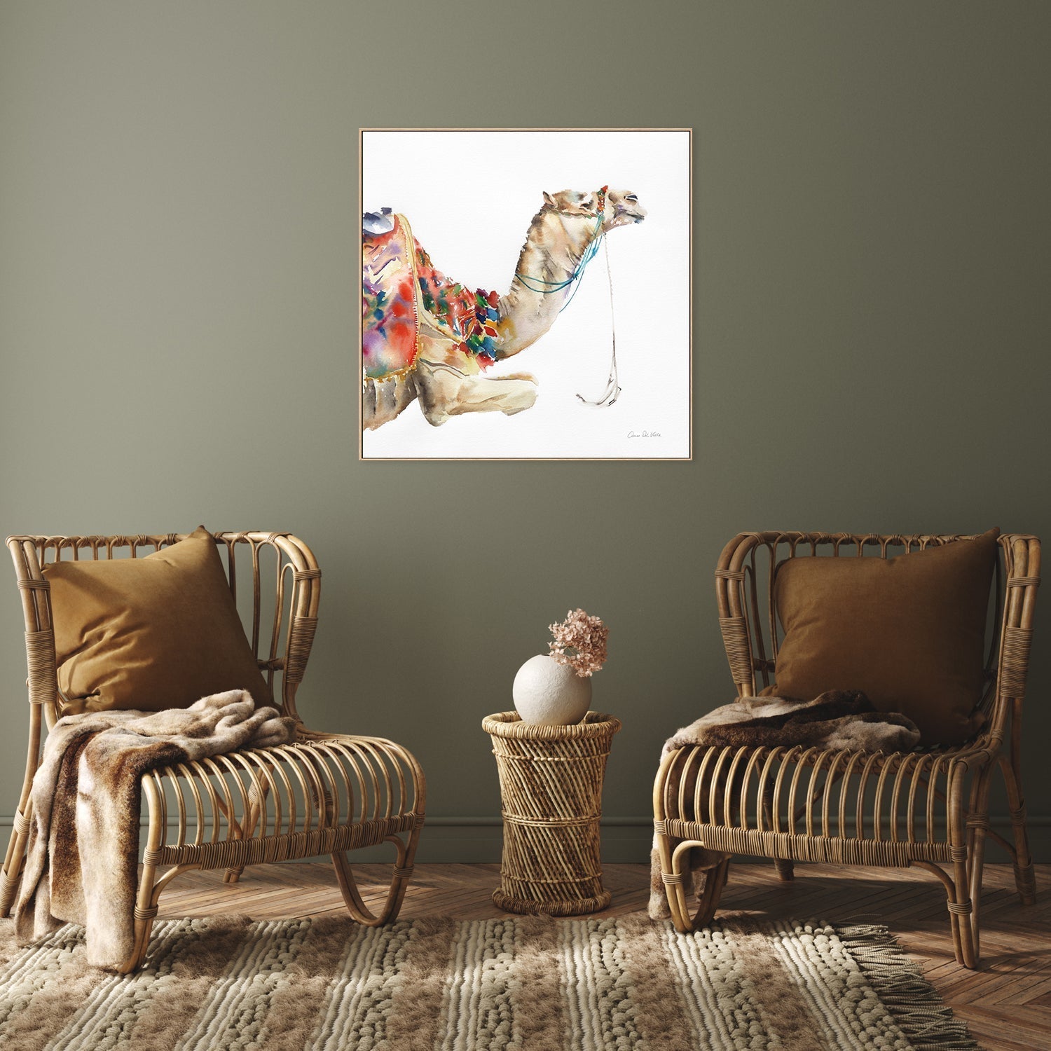 wall-art-print-canvas-poster-framed-Desert Camel , By Aimee Del Valle-GIOIA-WALL-ART