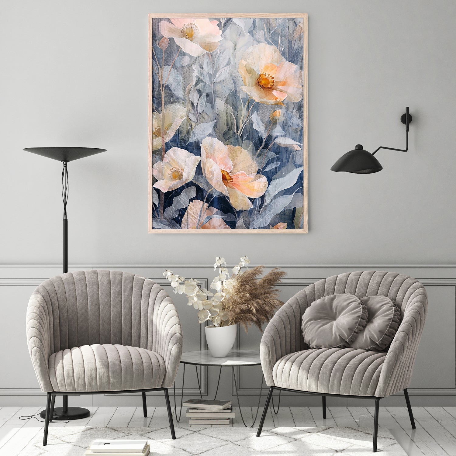 wall-art-print-canvas-poster-framed-Desert Florals, Style A-8