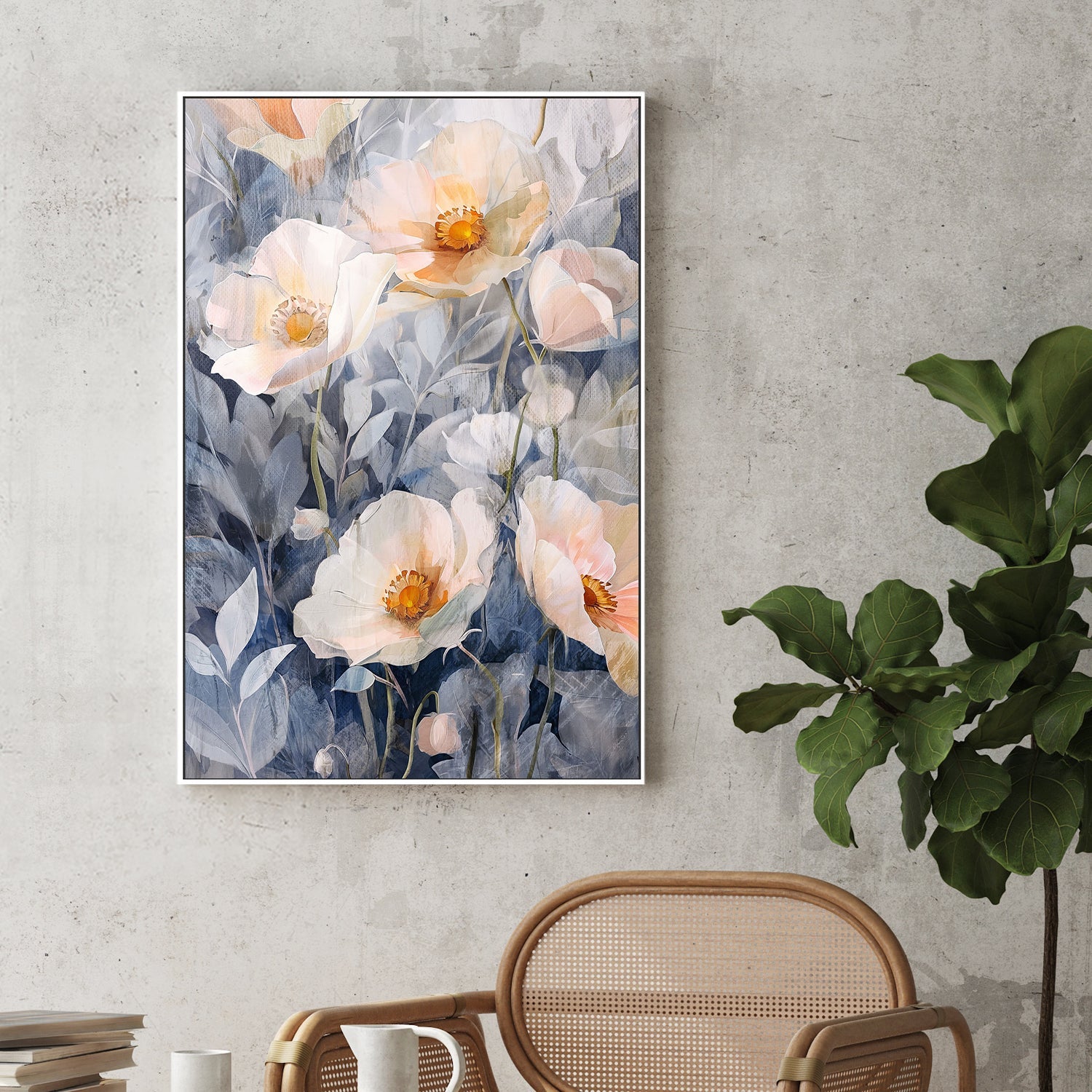 wall-art-print-canvas-poster-framed-Desert Florals, Style B-2