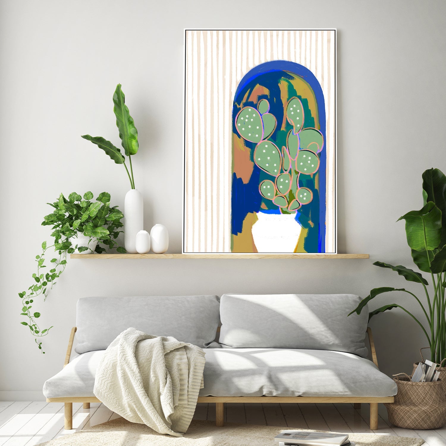 wall-art-print-canvas-poster-framed-Desert Soul Cactus-8
