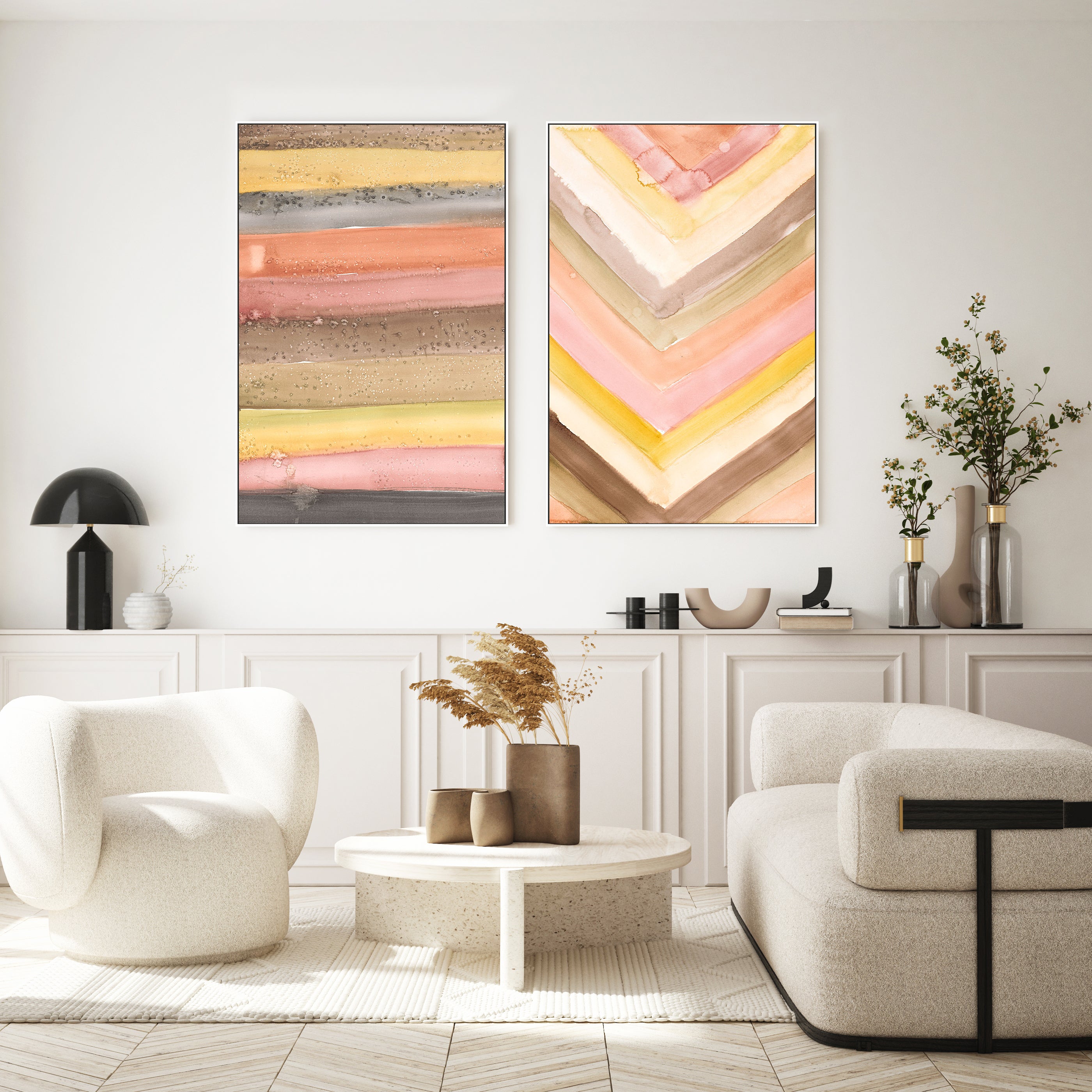 wall-art-print-canvas-poster-framed-Desert Vibes, Style C & D, Set Of 2 , By Aubrey-7