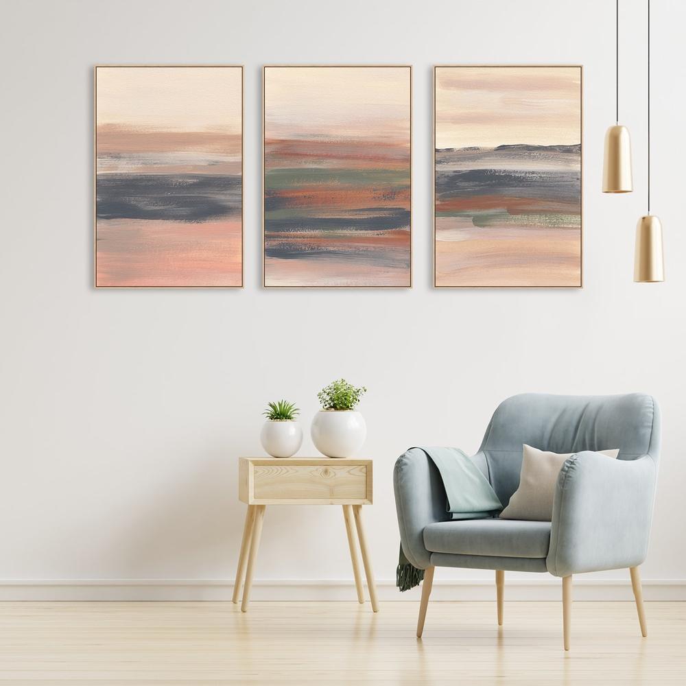 wall-art-print-canvas-poster-framed-Desert Warmth, Set Of 3, Style B-by-Emily Wood-Gioia Wall Art