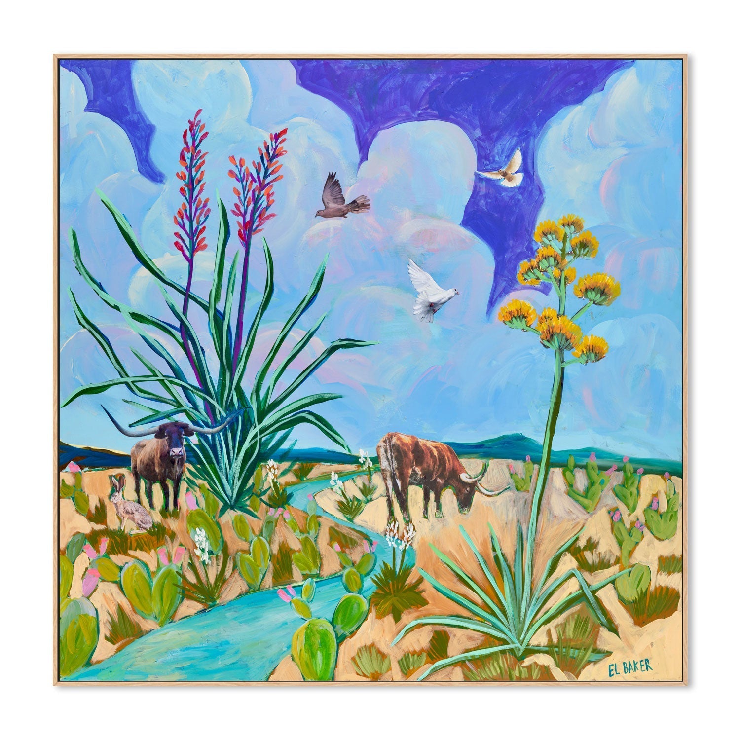 wall-art-print-canvas-poster-framed-Desert Wild Life , By Eleanor Baker-4